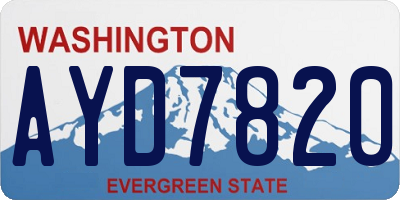 WA license plate AYD7820