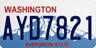 WA license plate AYD7821