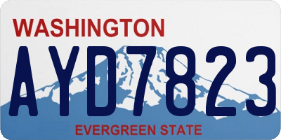 WA license plate AYD7823