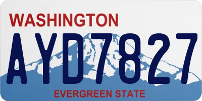 WA license plate AYD7827
