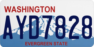WA license plate AYD7828