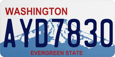 WA license plate AYD7830
