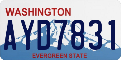 WA license plate AYD7831