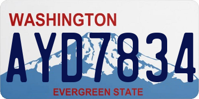 WA license plate AYD7834