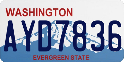 WA license plate AYD7836