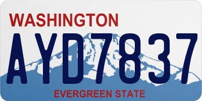 WA license plate AYD7837