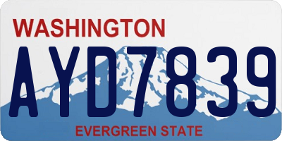 WA license plate AYD7839