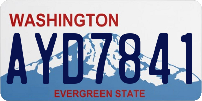 WA license plate AYD7841