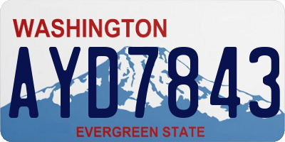 WA license plate AYD7843