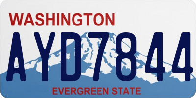 WA license plate AYD7844