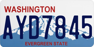 WA license plate AYD7845