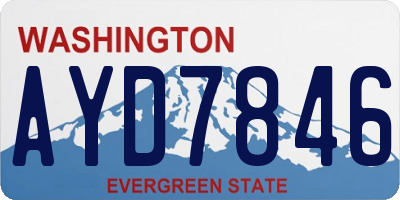 WA license plate AYD7846
