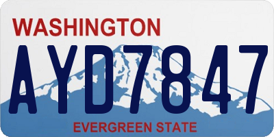 WA license plate AYD7847