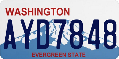 WA license plate AYD7848