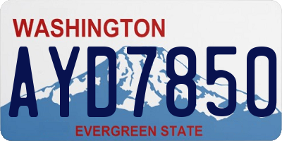 WA license plate AYD7850