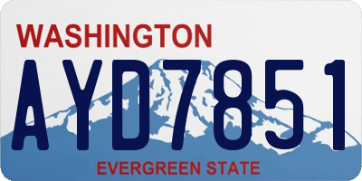 WA license plate AYD7851
