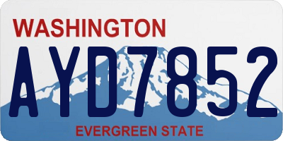 WA license plate AYD7852