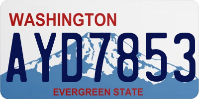 WA license plate AYD7853