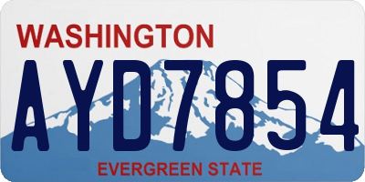 WA license plate AYD7854