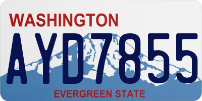 WA license plate AYD7855