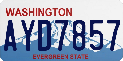 WA license plate AYD7857