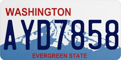 WA license plate AYD7858