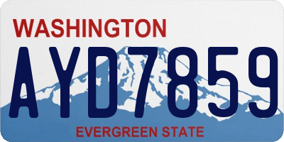 WA license plate AYD7859