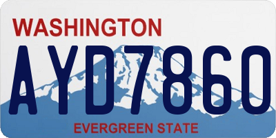 WA license plate AYD7860