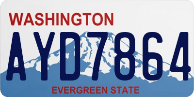 WA license plate AYD7864