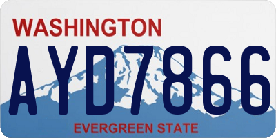 WA license plate AYD7866