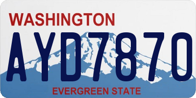 WA license plate AYD7870