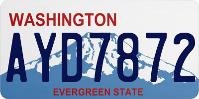 WA license plate AYD7872