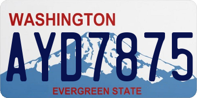 WA license plate AYD7875
