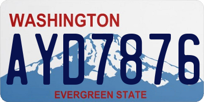 WA license plate AYD7876