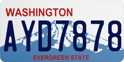 WA license plate AYD7878