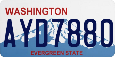 WA license plate AYD7880