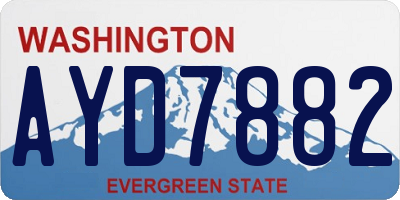 WA license plate AYD7882