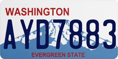 WA license plate AYD7883