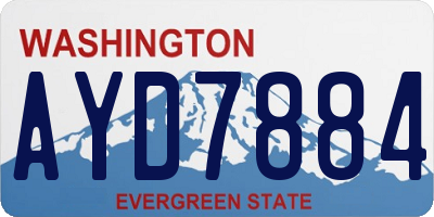 WA license plate AYD7884