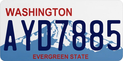 WA license plate AYD7885