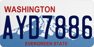 WA license plate AYD7886