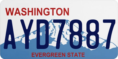 WA license plate AYD7887