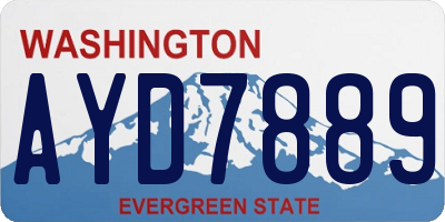 WA license plate AYD7889