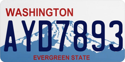 WA license plate AYD7893