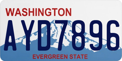 WA license plate AYD7896