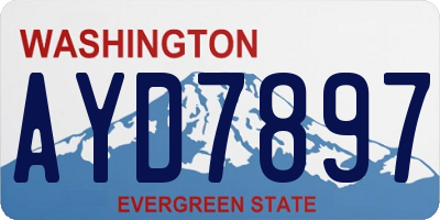WA license plate AYD7897