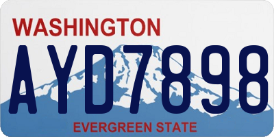 WA license plate AYD7898