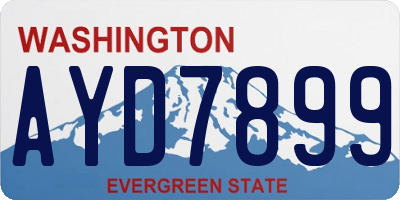WA license plate AYD7899