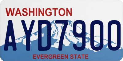 WA license plate AYD7900