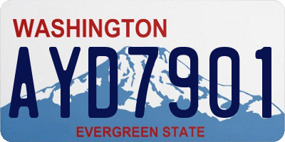 WA license plate AYD7901